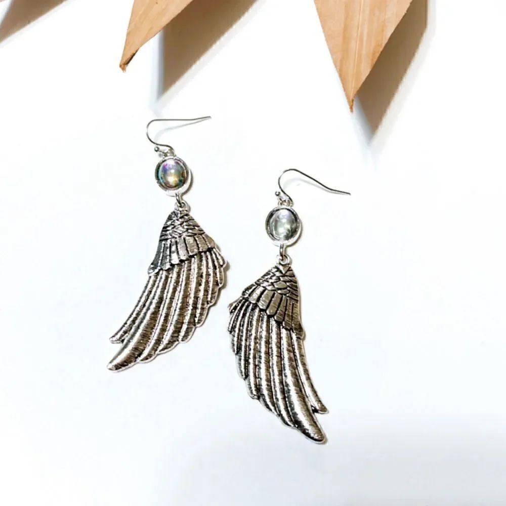 Feather earrings S294